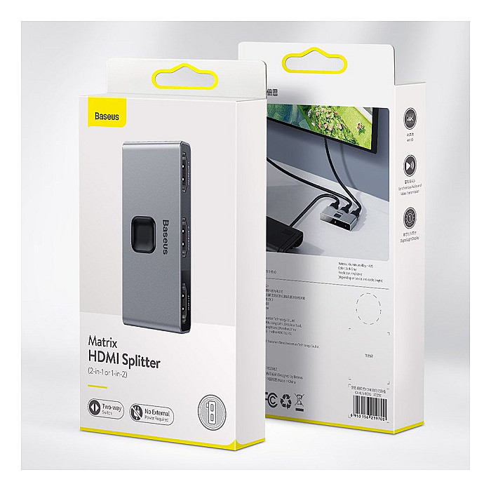 Baseus Matrix HDMI 4K HD Splitter 2 in 1